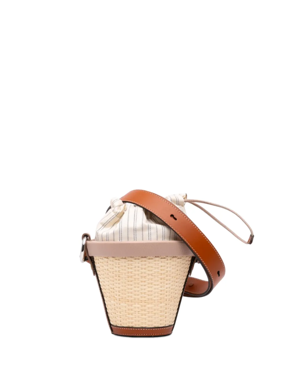 Maison Martin Margiela Pre-Owned 2022 Fire Woven Raffia bucket bag - Neutrals