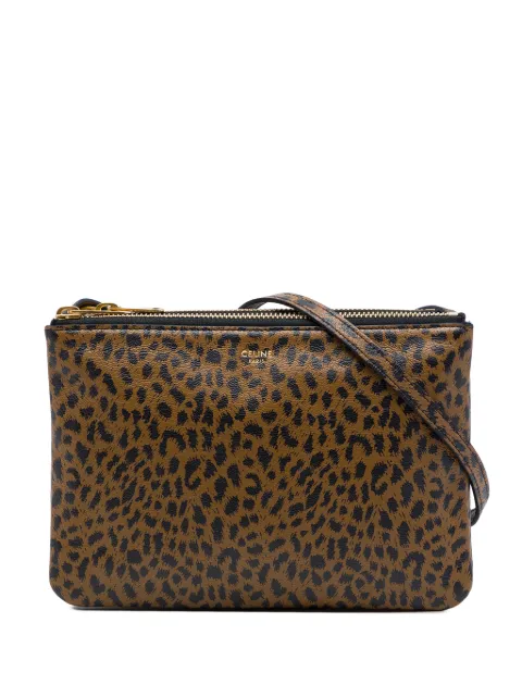Celine Pre-Owned 2019 스몰 레오파드 프린트 고트스킨 크로스 백