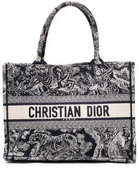 Christian Dior Pre-Owned 2021 Medium Canvas Embroidered Reverse Dioriviera Toile De Jouy Book tote bag