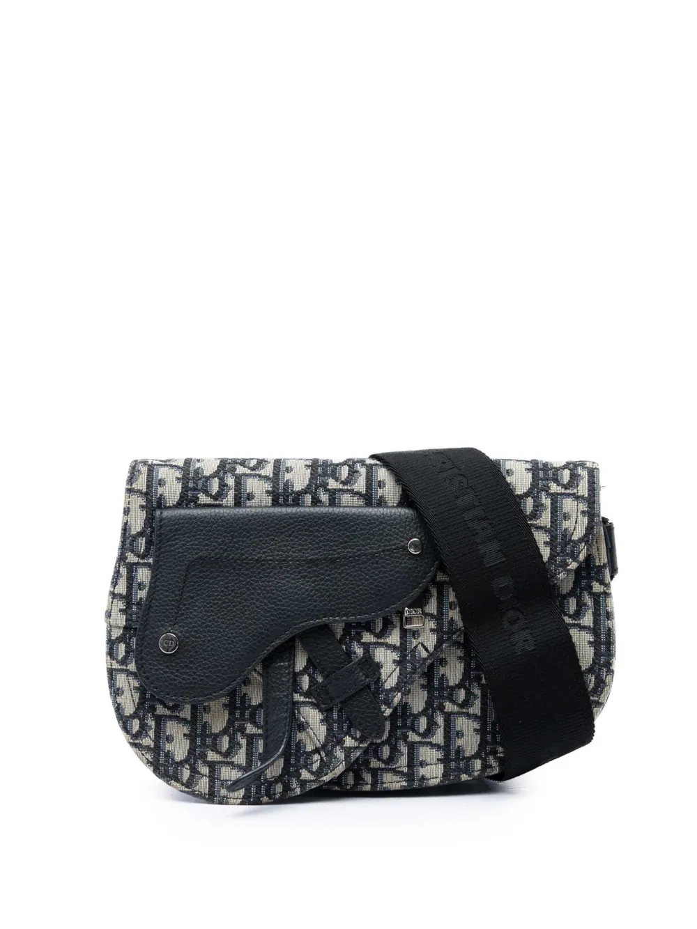 Christian Dior Pre-Owned 2020 Oblique Saddle Kuriertasche aus Canvas - Blau