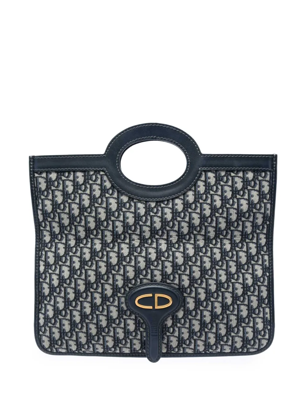 Christian Dior Pre-Owned pochette Oblique Fold Over en toile (2020) - Bleu Christian Dior Pre-Owned pochette Oblique Fold Over en toile (2020) - Bleu