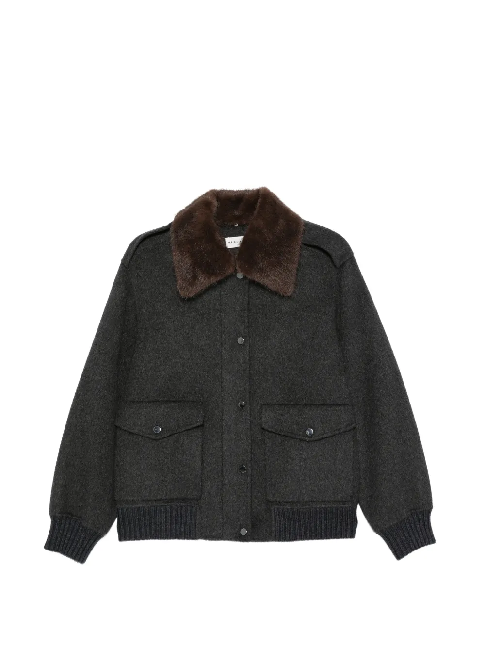 P.A.R.O.S.H. faux-fur collar bomber jacket