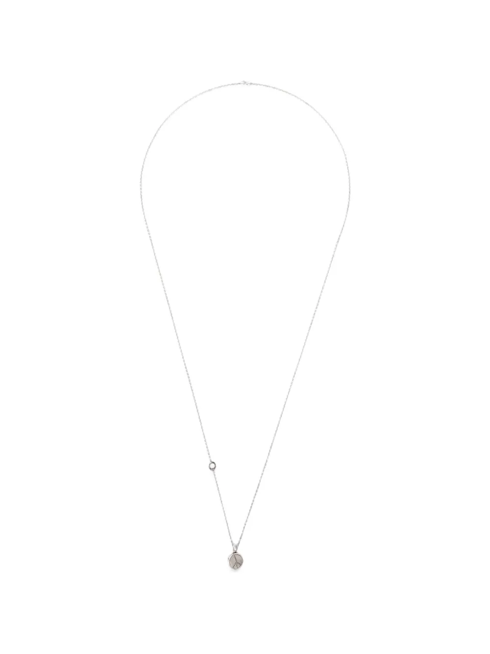 Werkstatt:münchen Peace-sign Pendant Necklace In White