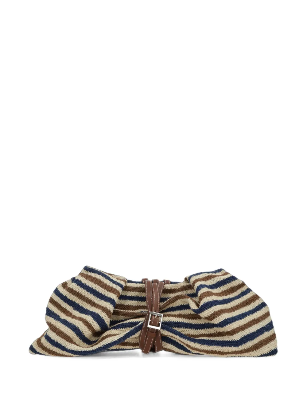 Sensi Studio Striped Sisal Clutch Bag In Multi