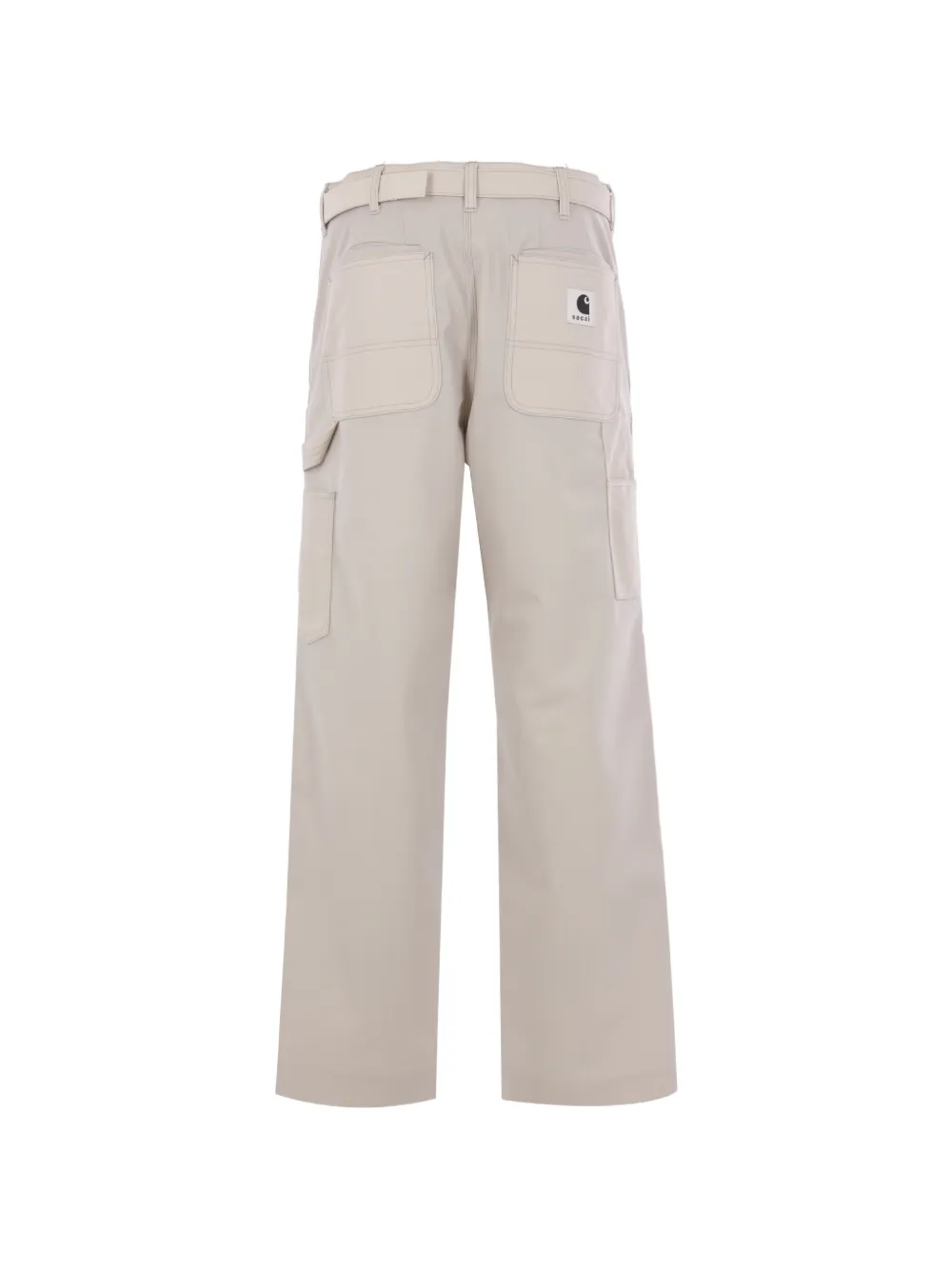 Carhartt WIP x Sacai Duck belted panelled trousers Wit