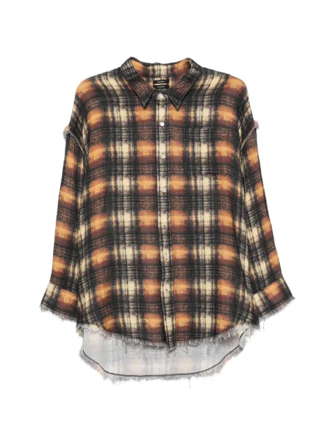 R13 distressed plaid shirt