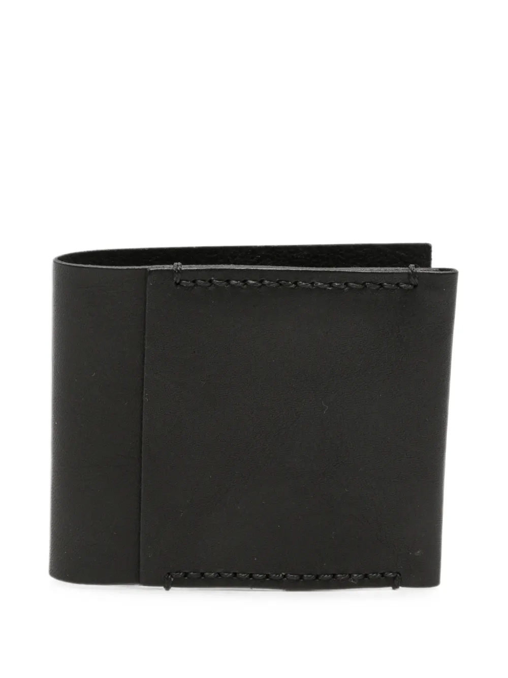 Werkstatt:münchen Silver-clip Leather Card Case In Black