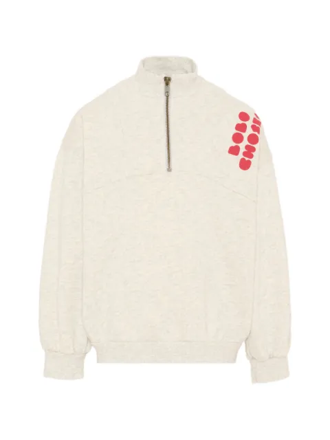 Bobo Choses logo-print quarter-zip sweatshirt