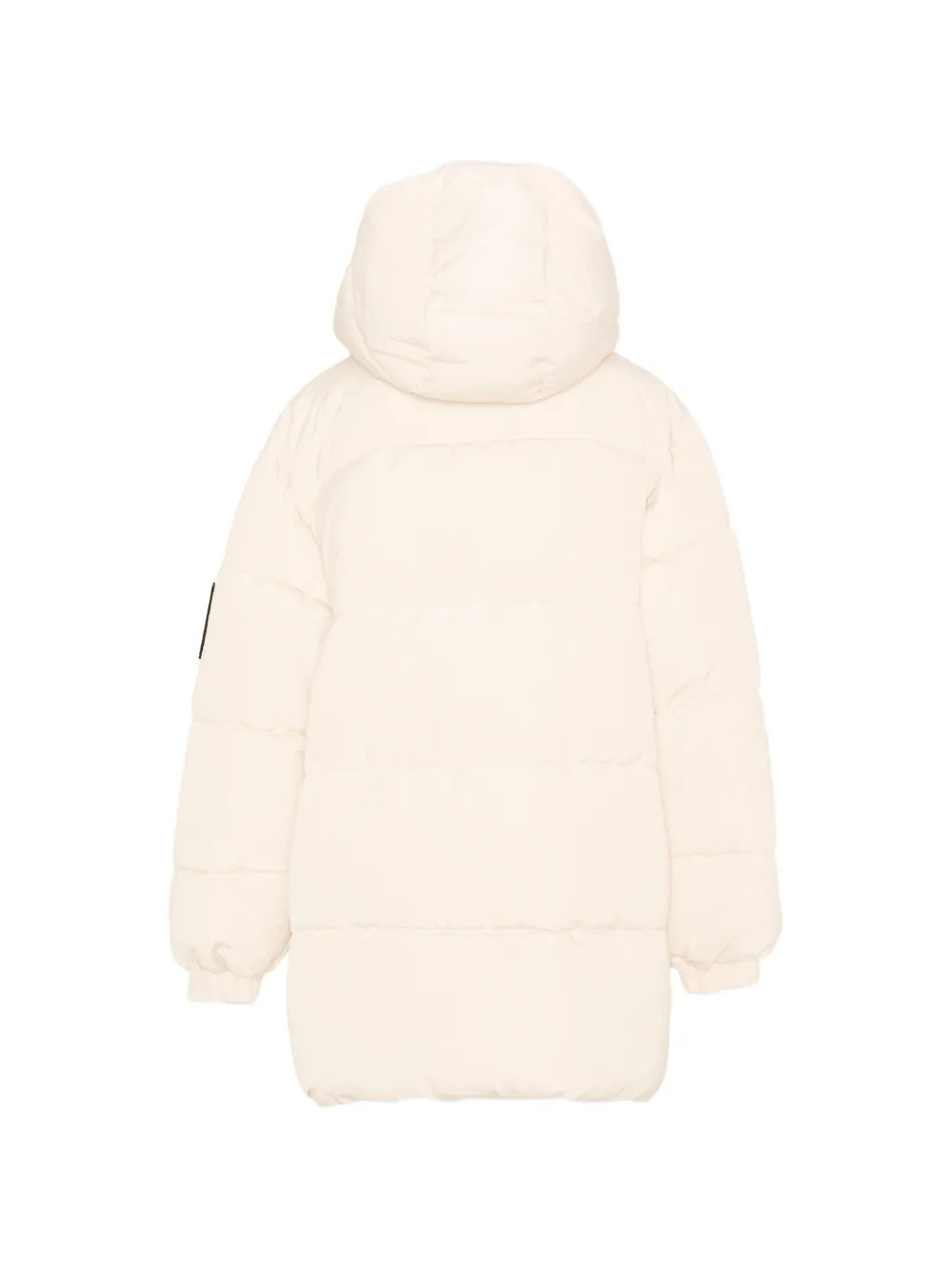MSGM Kids Gewatteerd jack met capuchon Beige