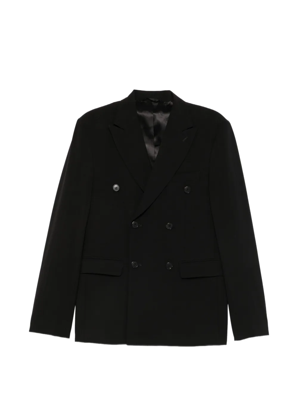 AMARANTO double-breasted peak-lapel blazer - Schwarz