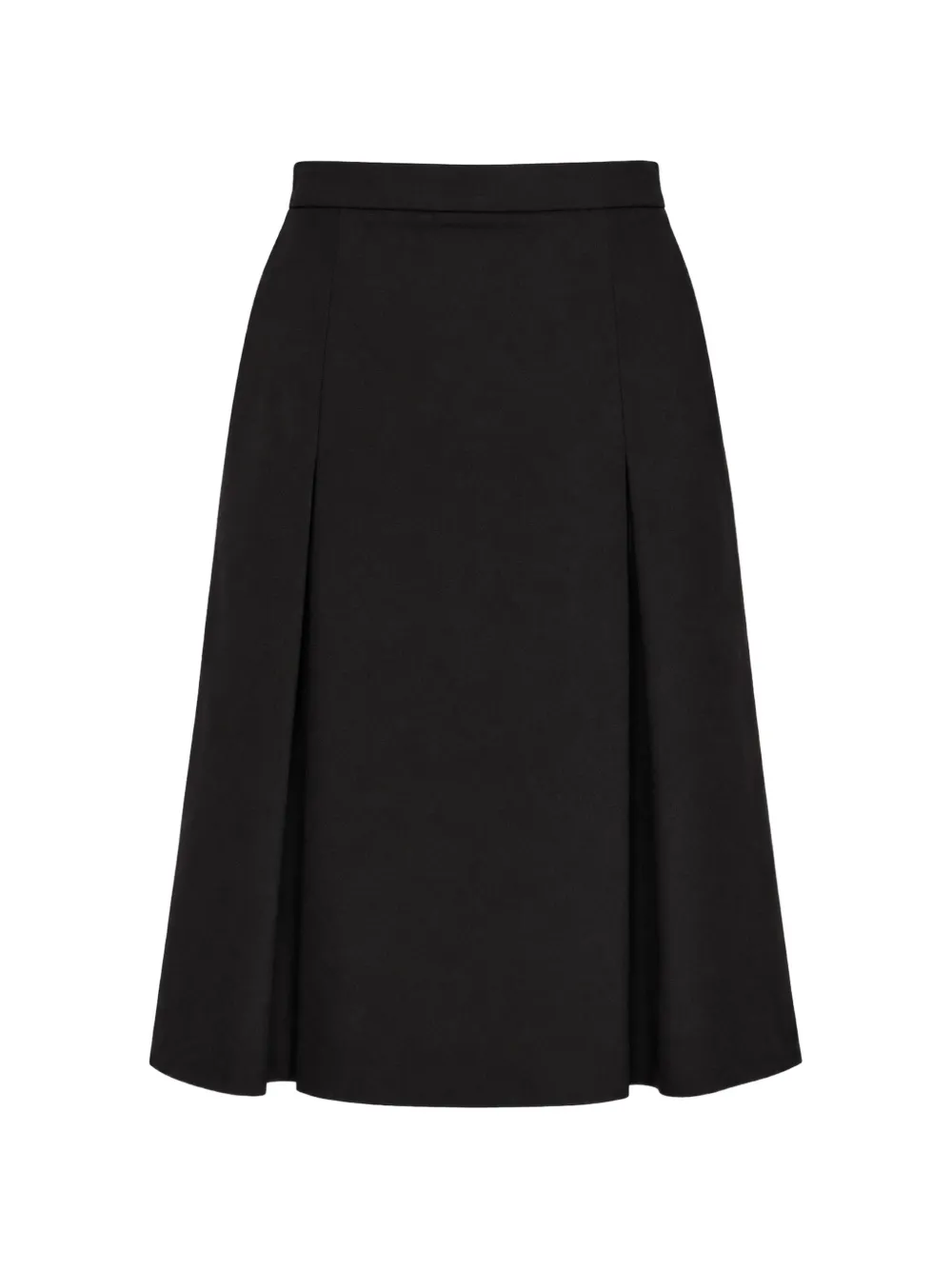 pushBUTTON flared pleated midi skirt
