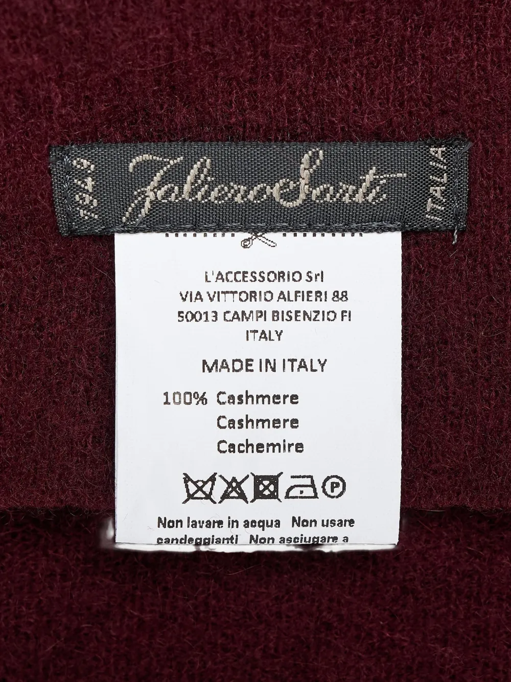 Faliero Sarti Adriel frayed scarf Rood