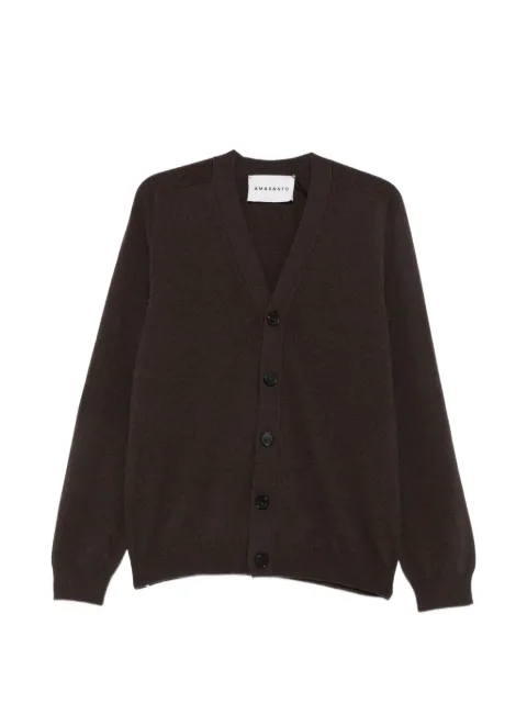 AMARANTO button-up V-neck cardigan