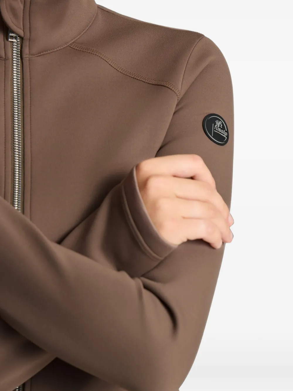 Fusalp Lirvane Mid Layer Jacket in Brown, view 5