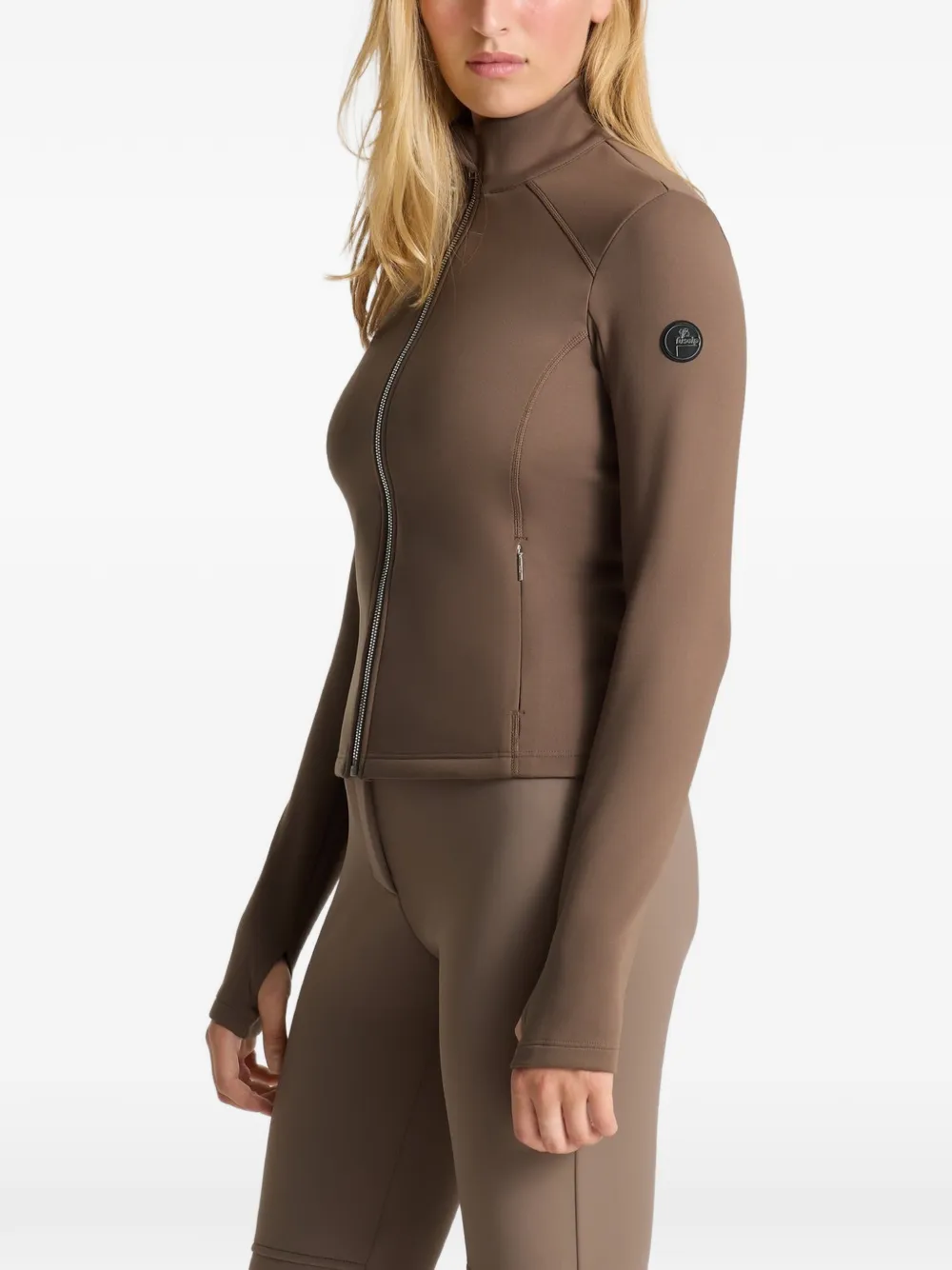 Fusalp Lirvane Mid Layer Jacket in Brown, view 4
