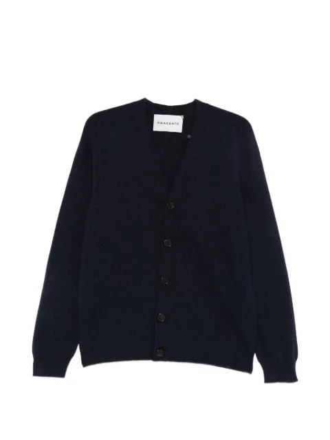 AMARANTO button-up V-neck cardigan