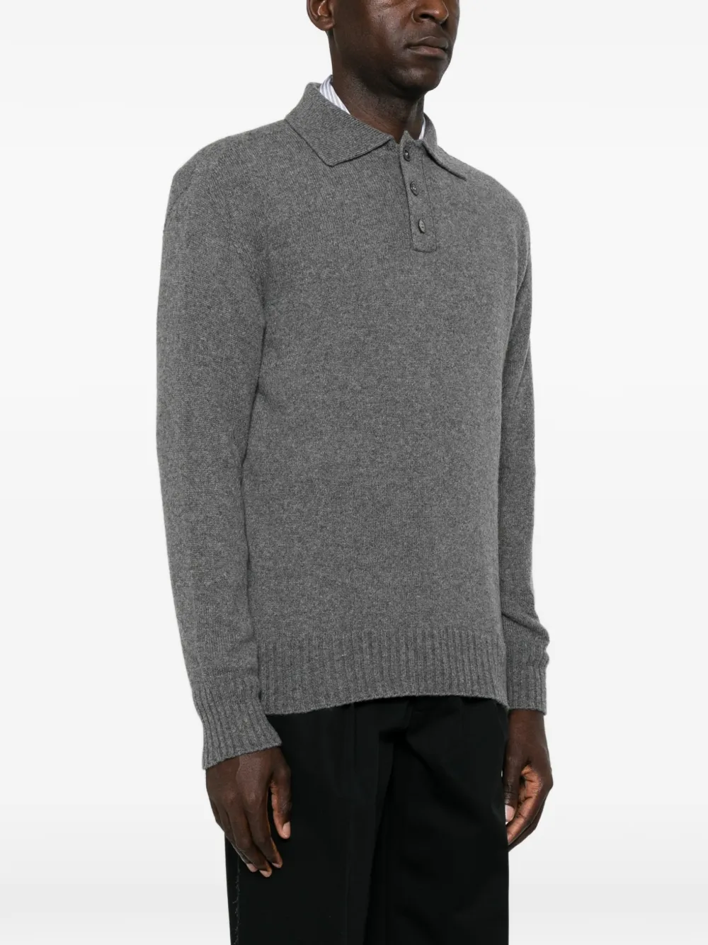 AMARANTO Poloshirt met knoopsluiting Grijs