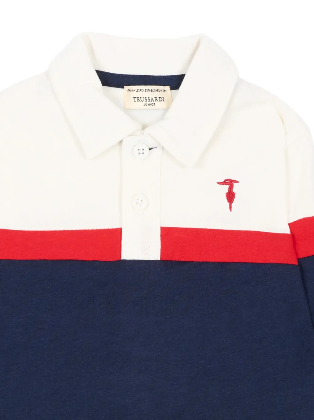 TRUSSARDI JUNIOR Gestreept poloshirt Wit