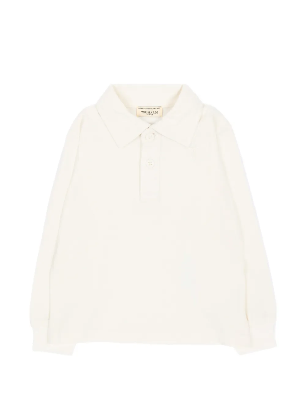 TRUSSARDI JUNIOR long-sleeved polo shirt - Bianco