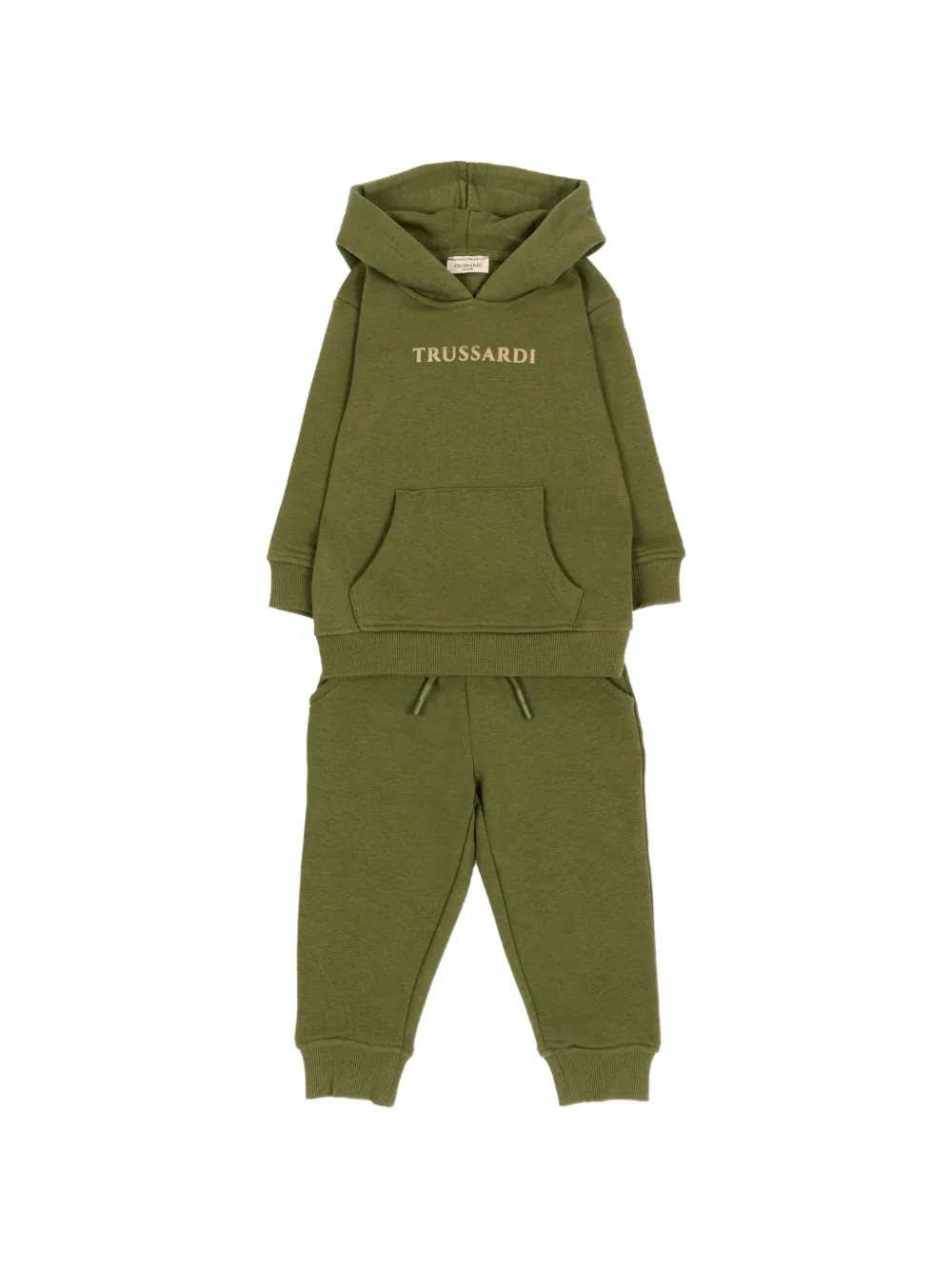 TRUSSARDI JUNIOR logo-embroidered tracksuit - Verde
