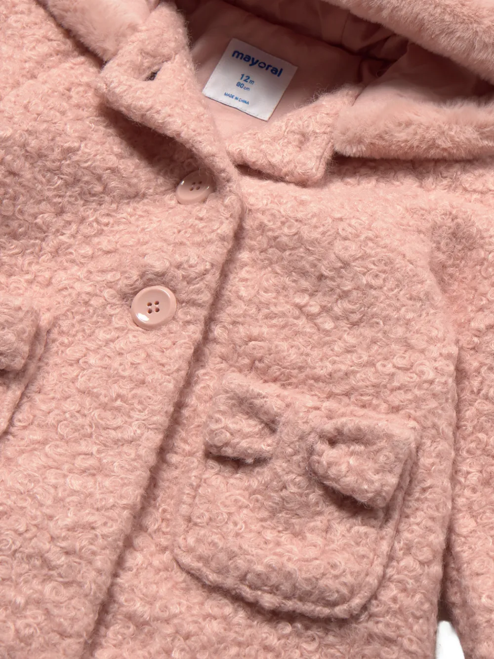 Mayoral terry hooded coat Roze