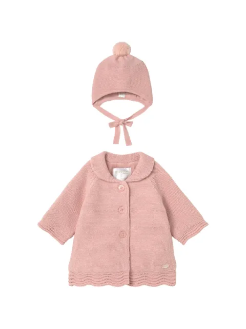 Mayoral button-up garter-stitch jacket