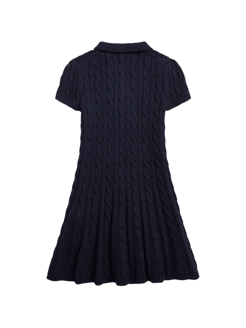 POLO RALPH LAUREN KIDS Kabelgebreide midi-polojurk Blauw