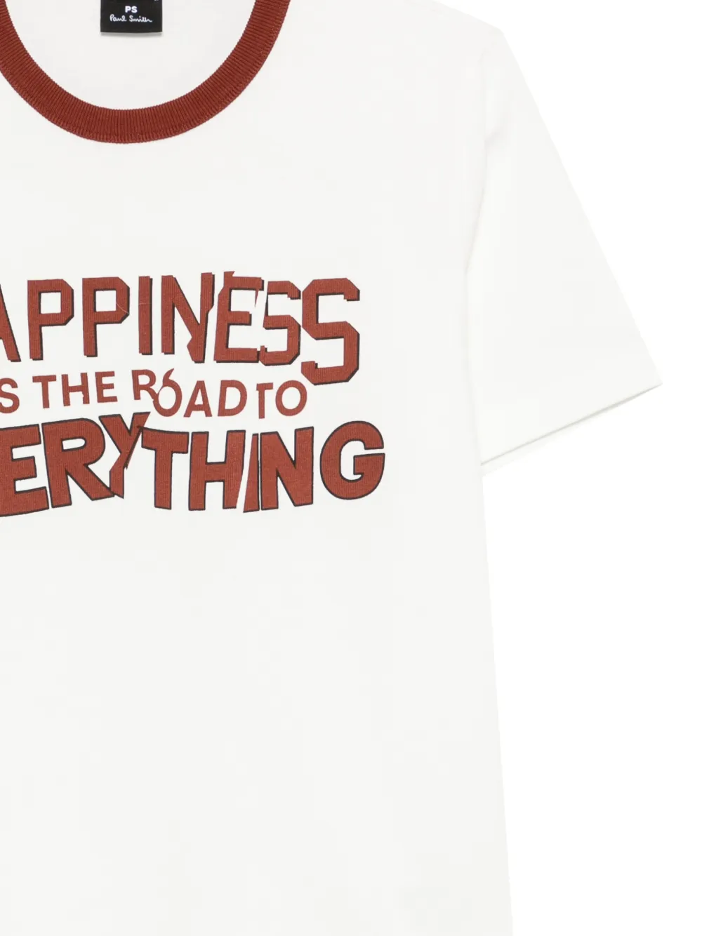 PS Paul Smith Ringer T-shirt met tekst Wit