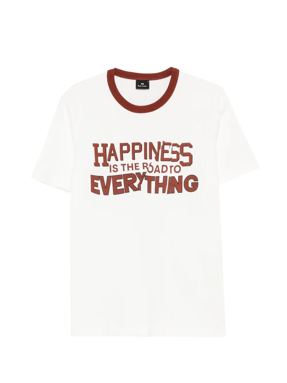 PS Paul Smith slogan-print ringer T-shirt