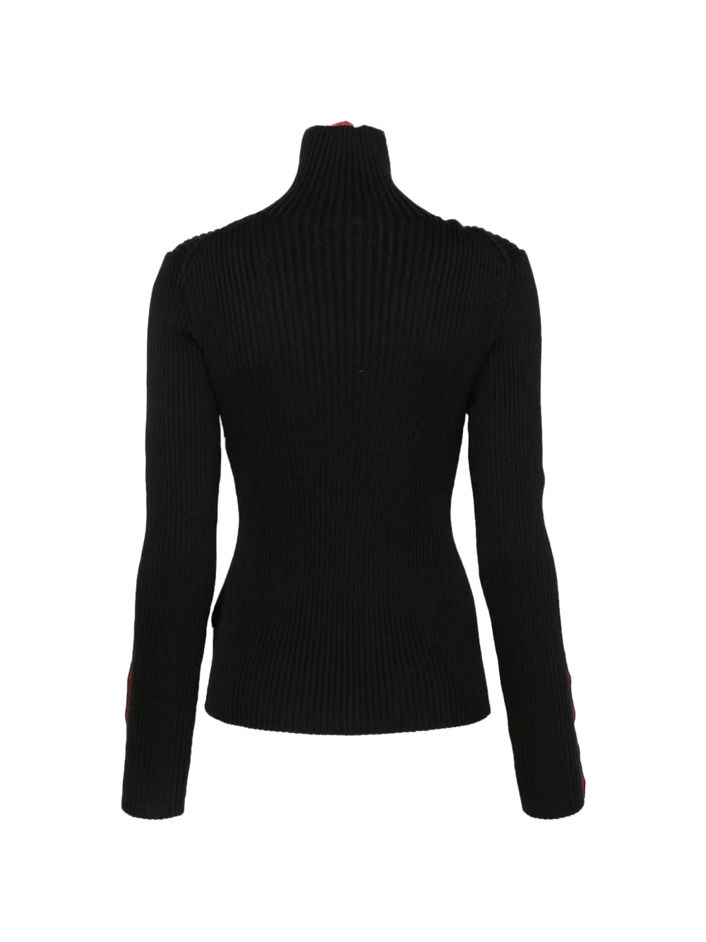 Paul Smith ribbed-knit high-neck sweater Zwart
