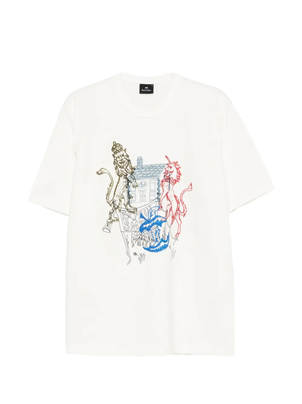 PS Paul Smith Pub Crest oversized-fit T-shirt - Blanc PS Paul Smith Pub Crest oversized-fit T-shirt - Blanc