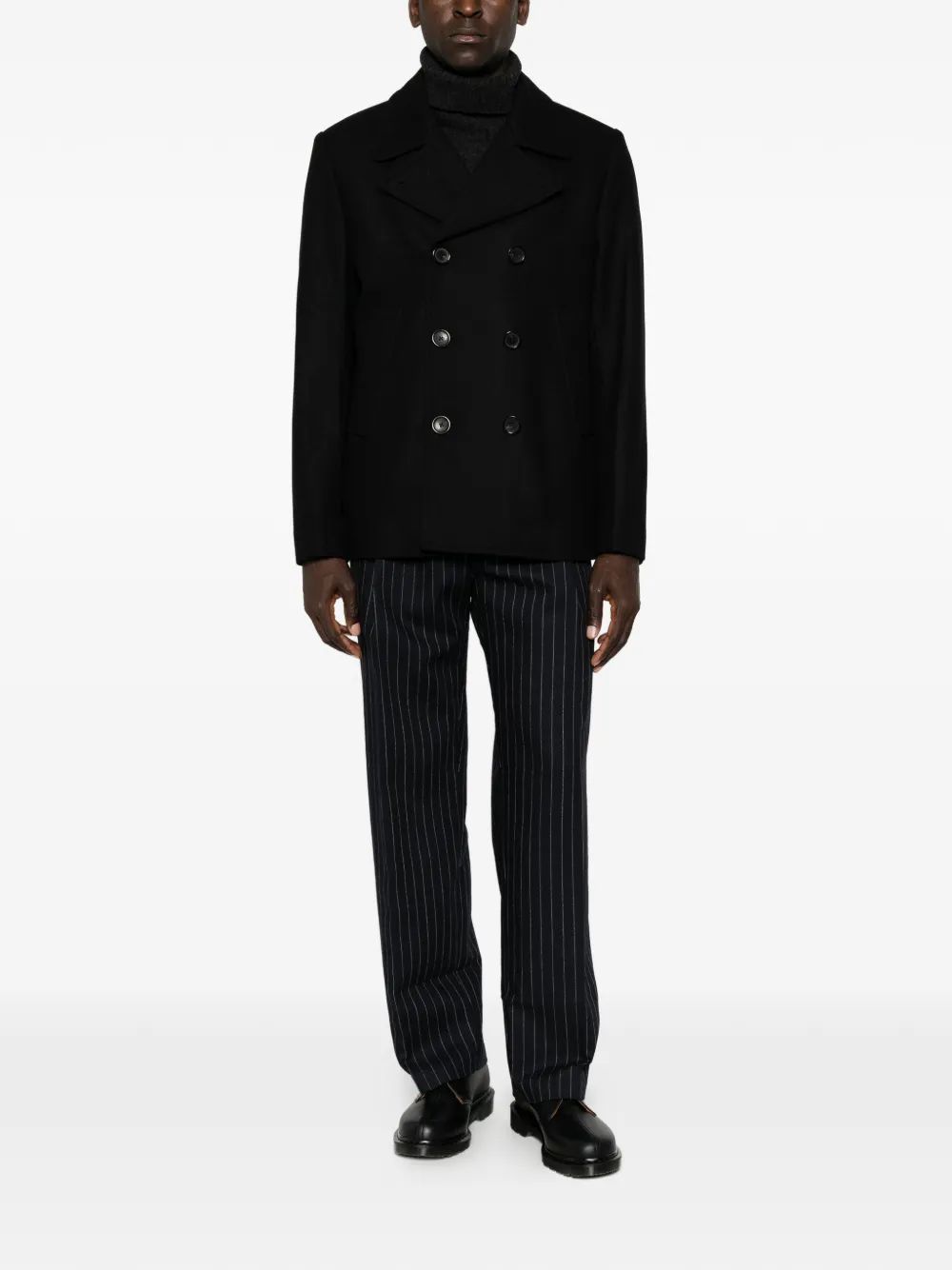 PS Paul Smith double-breasted peacoat - Black