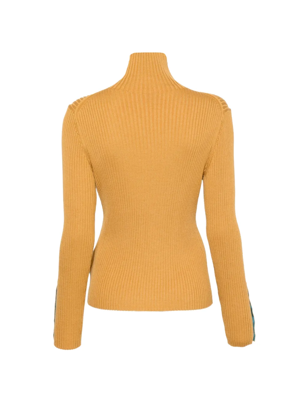 Paul Smith ribbed-knit button-cuff sweater Geel