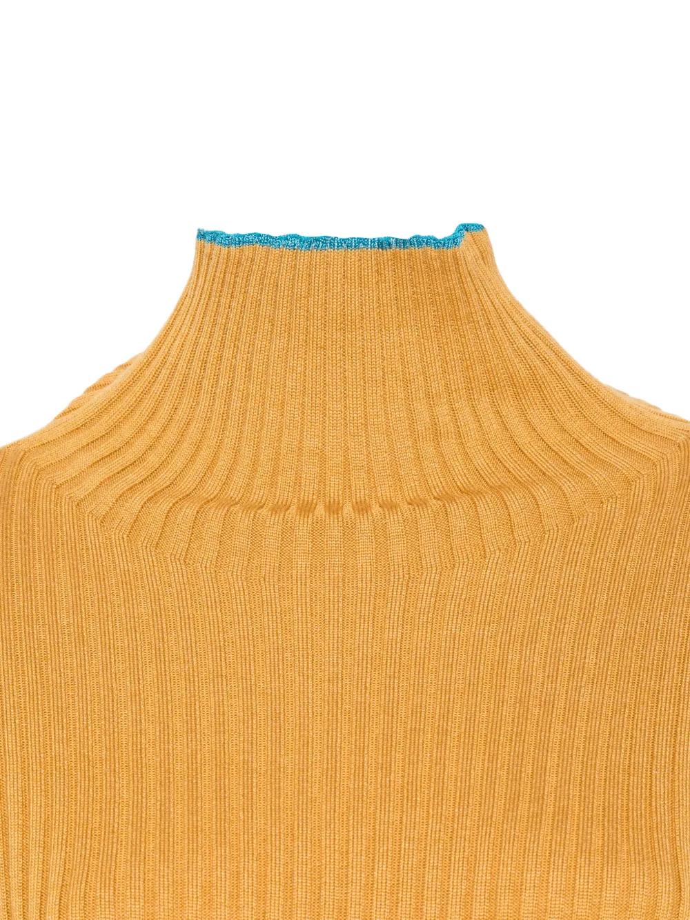 Paul Smith ribbed-knit button-cuff sweater Geel