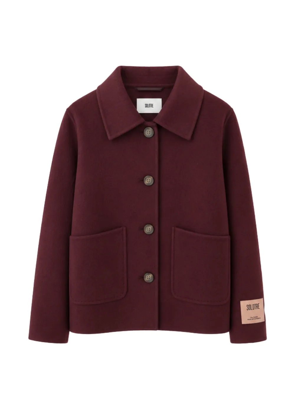 SOLOTRE button-up patch-pocket coat - Rosso