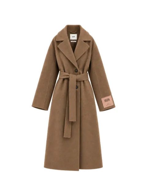 SOLOTRE belted notch-lapel coat