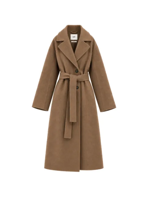 SOLOTRE belted notch-lapel coat