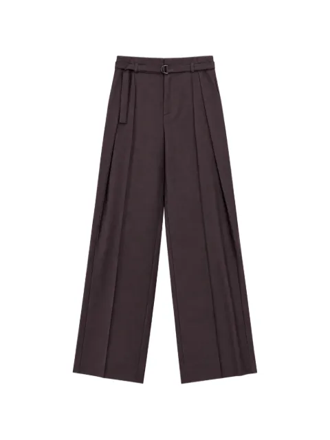SOLOTRE belted pleated trousers