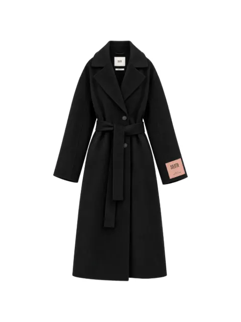 SOLOTRE belted notch-lapel coat