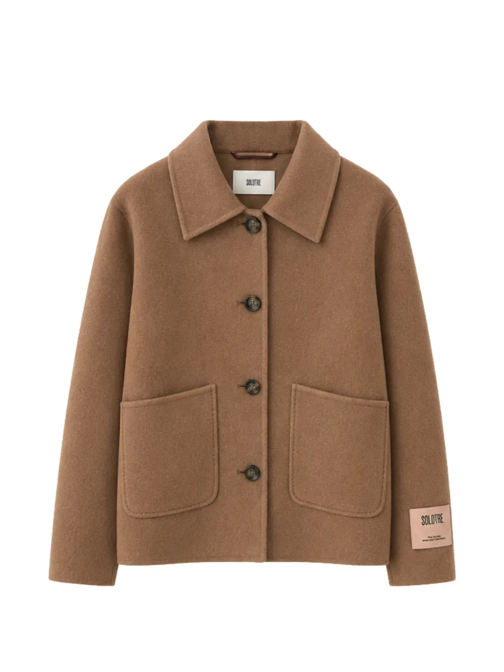 SOLOTRE button-up patch-pocket coat - Marrone