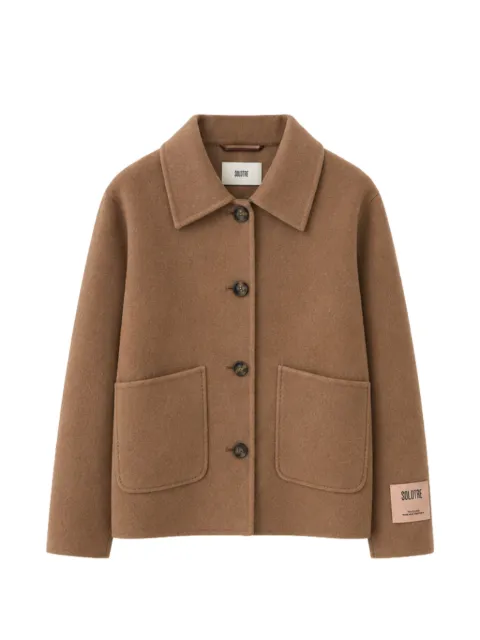 SOLOTRE button-up patch-pocket coat