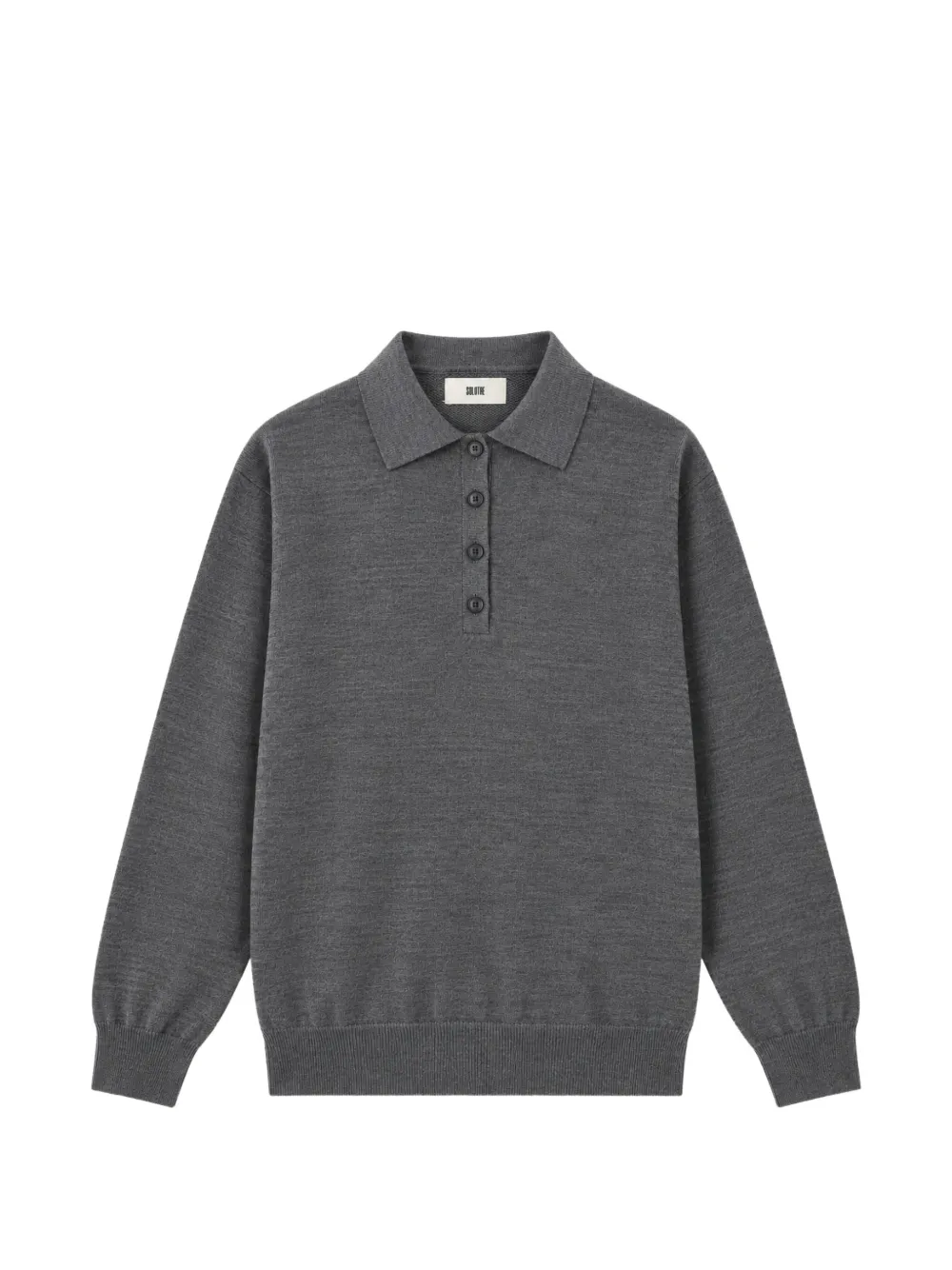 SOLOTRE button-up polo sweater - Gris SOLOTRE button-up polo sweater - Gris