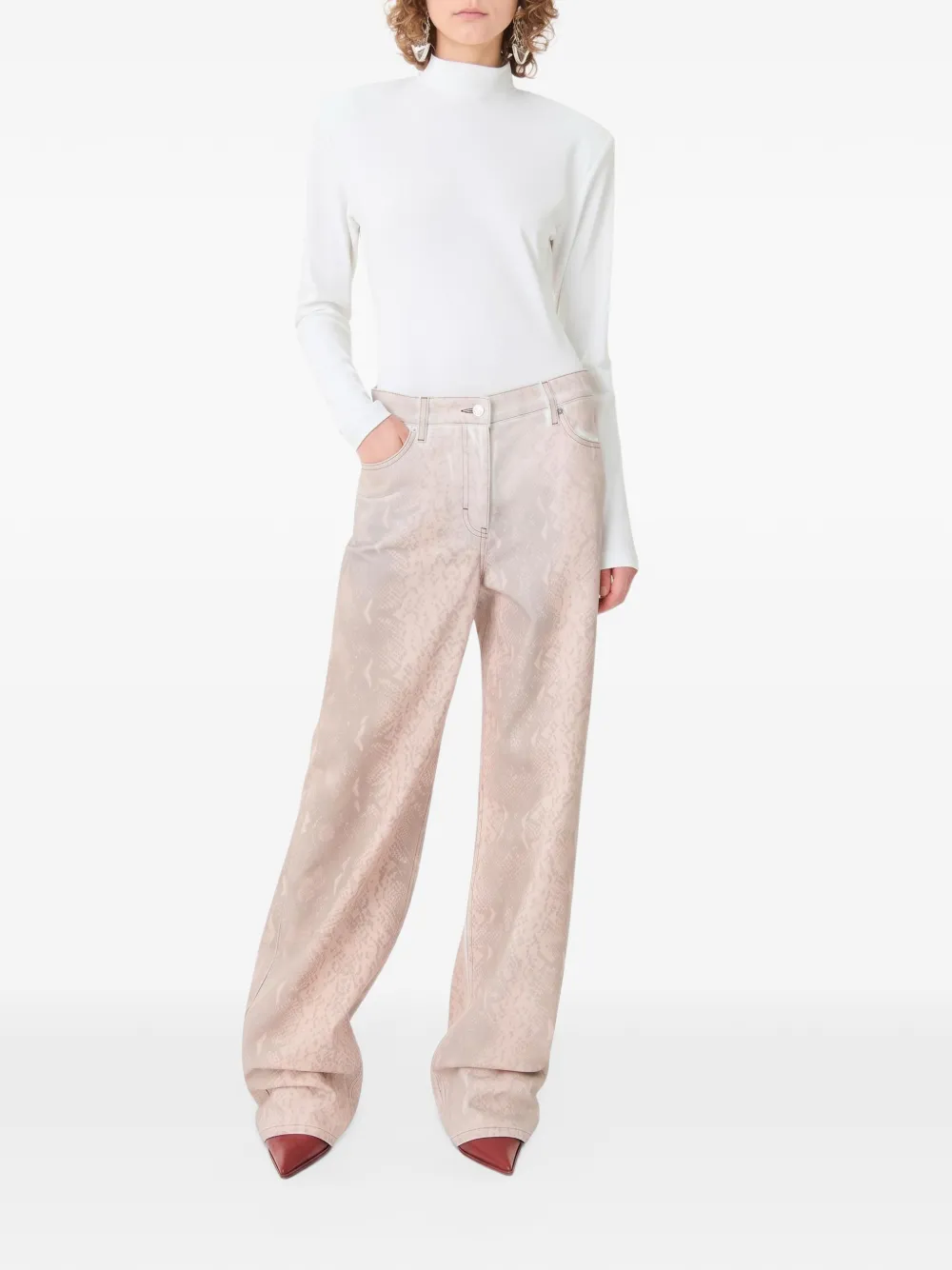 IRO python-print jeans - Rosa