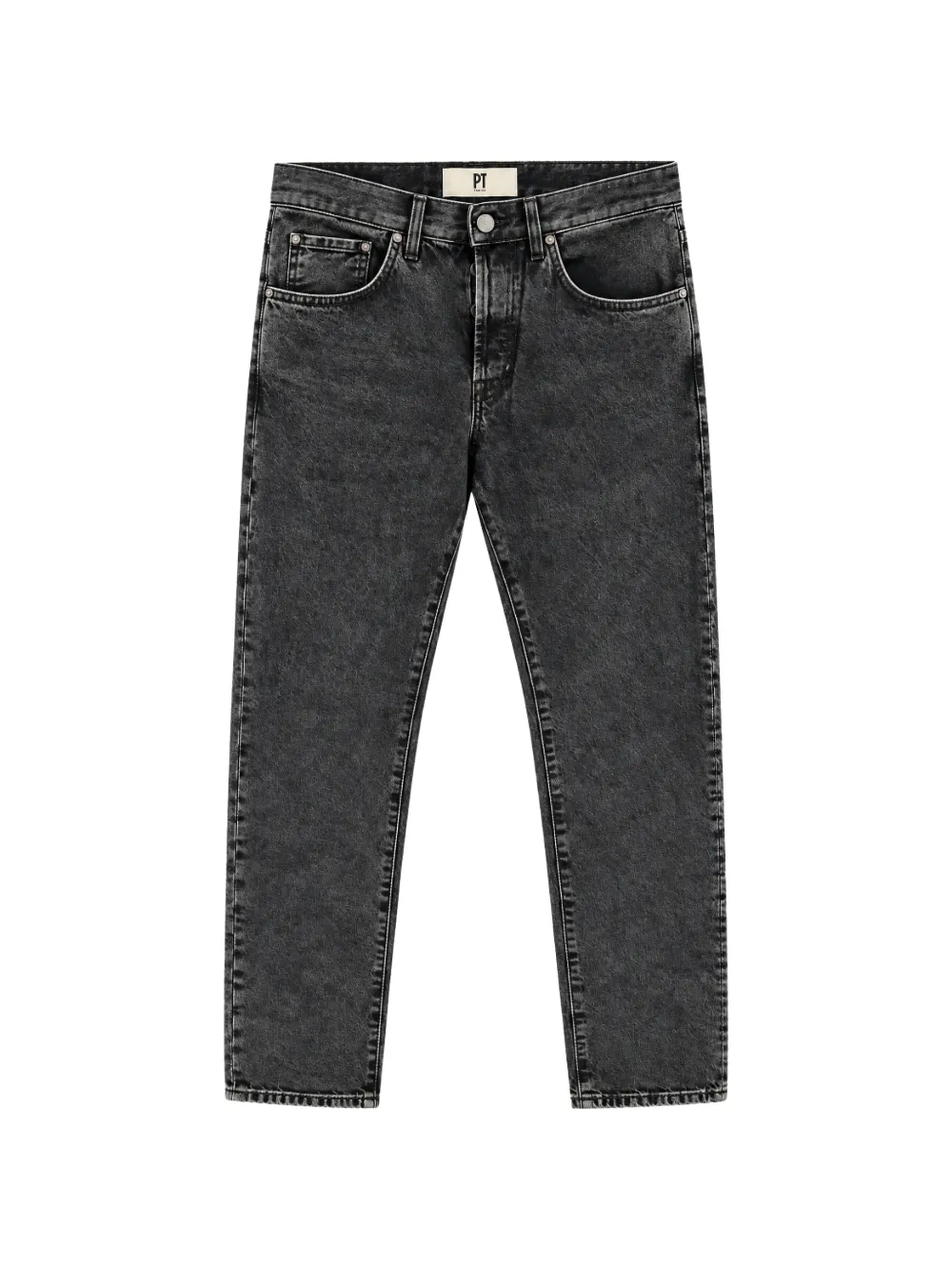PT Torino acid-wash logo-patch jeans
