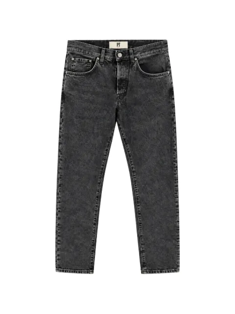 PT Torino acid-wash logo-patch jeans