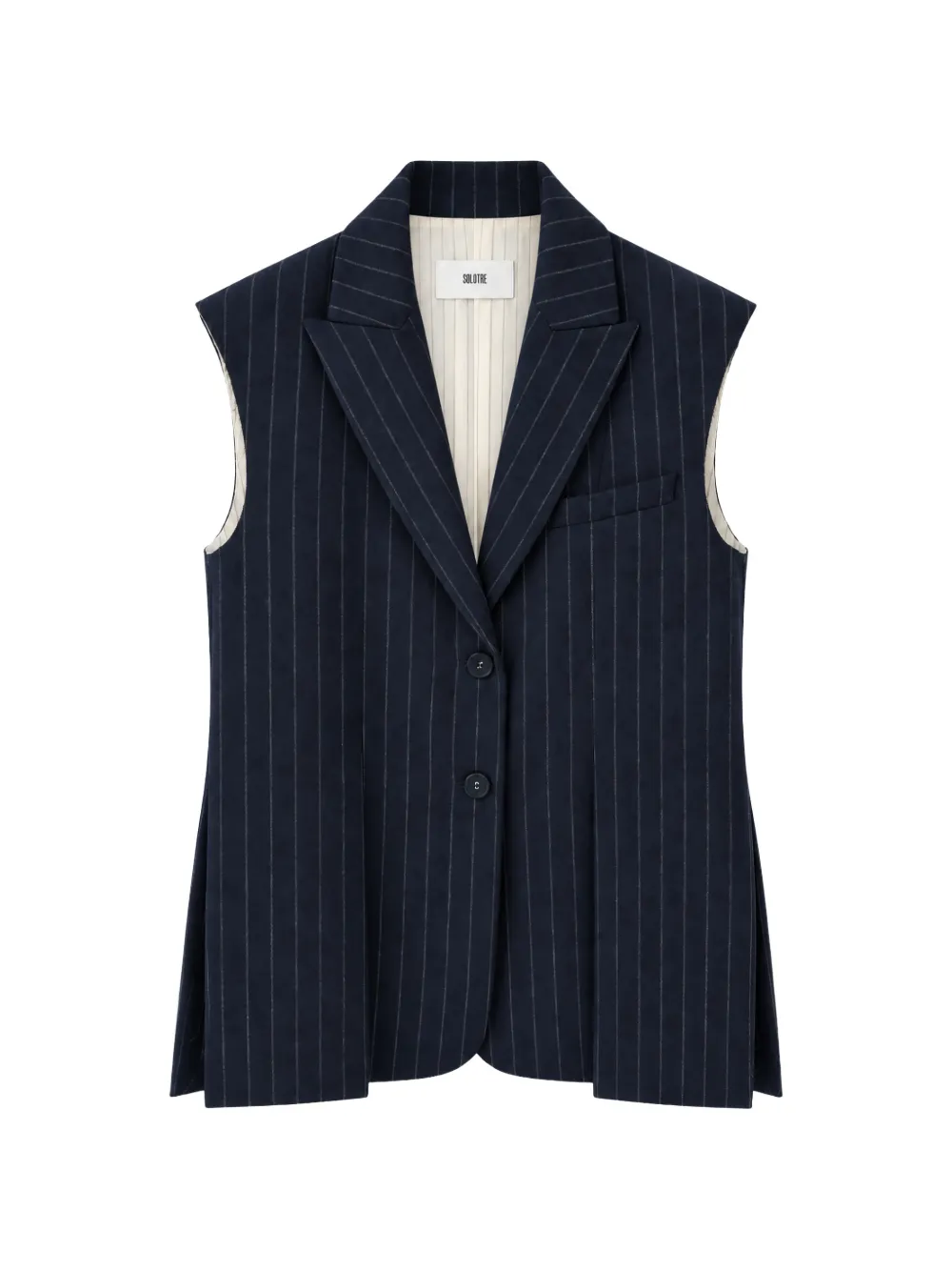 SOLOTRE pinstripe-pattern sleeveless waistcoat