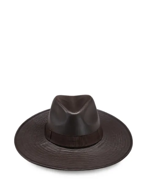 Borsalino ワイドブリム レザーハット