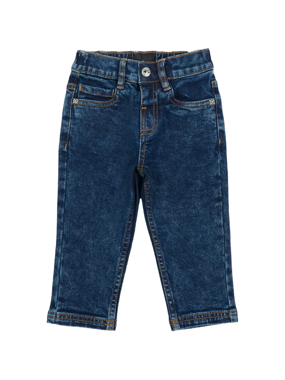 John Richmond Junior logo-patch jeans - Blu