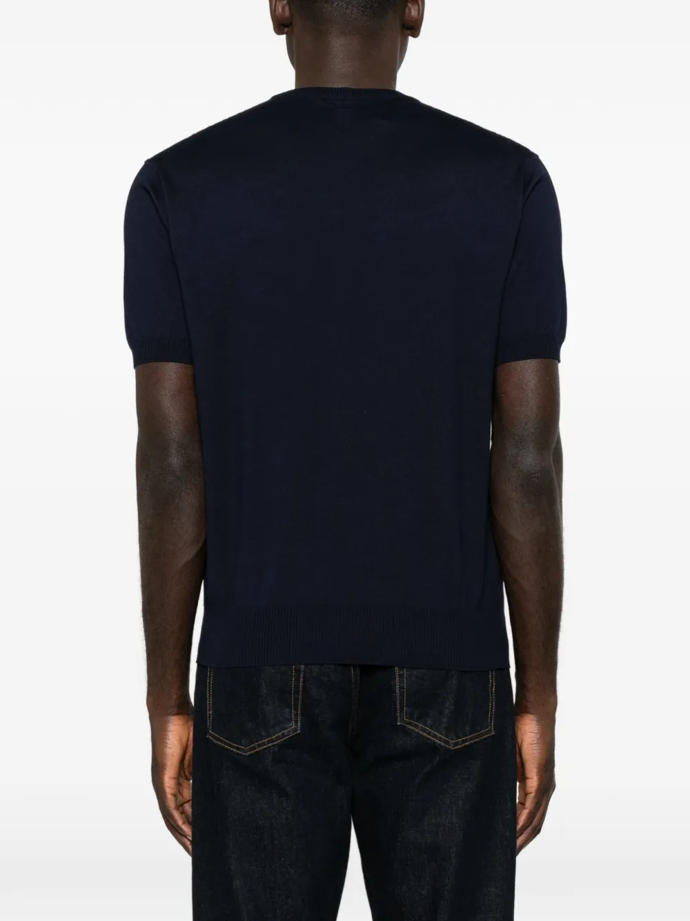 Canali T-shirt met korte mouwen Blauw