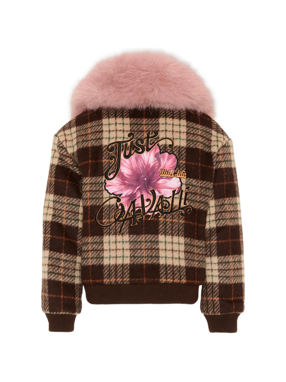 Just Cavalli Kids Jack met tartan-ruit Bruin